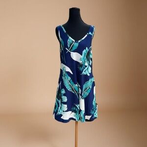 Tropical Leaf Print Dress